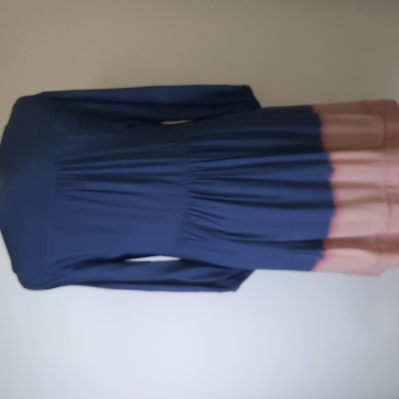 Anthropologie Holding Horses Blue Pink Ombre Tassel Closure Boho Dress, Size 4P - Picture 6 of 8